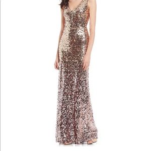 Marina Gold Sequin Gown